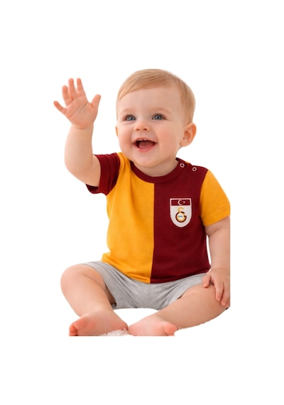 Galatasaray Metin Oktay Pamuklu Bebek T-shirt Sarı - Kırmızı