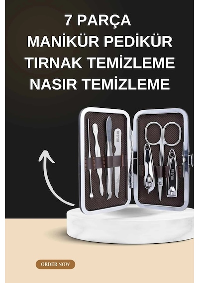 Mey İthalat Manikür Pedikür Seti İkili Set El Ve Ayak Bakımı Nasır Temizleme Protez Tırnak Çıkarma