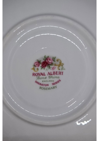 Sheraton Serisi Rosemary Bone China England Antika Porselen Kahve Fincan Tabağı 12 Cm Haki - Pembe