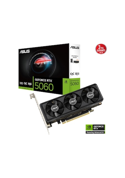 Asus Rtx5060 8gb Rtx5060-o8g-lp-brk Gddr7 128bit Hdmı Dvı Dp Ekran Kartı