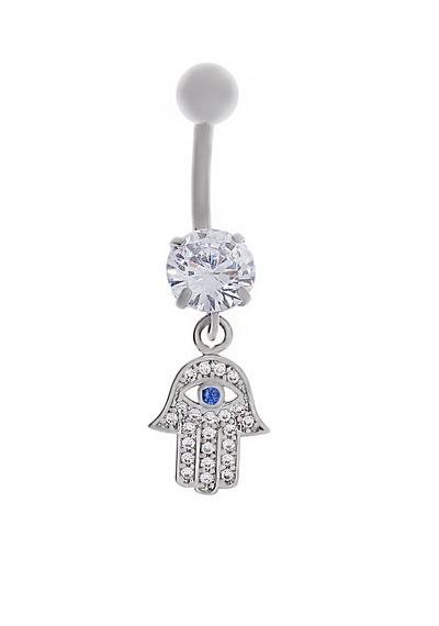 Kadın Tektaş Ve Göz Detay Fatma Eli Model Çelik Piercing