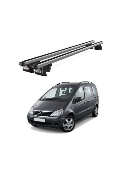 Venüs Mercedes-benz Vaneo W414 2002-2005 Uyumlu Gri Ara Atkı Port Bagaj Tavan Barı