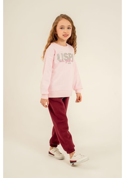 U.s. Polo Assn. 2711 Kız Çocuk Uzun Kol Eşofman Pijama Takımı Pembe