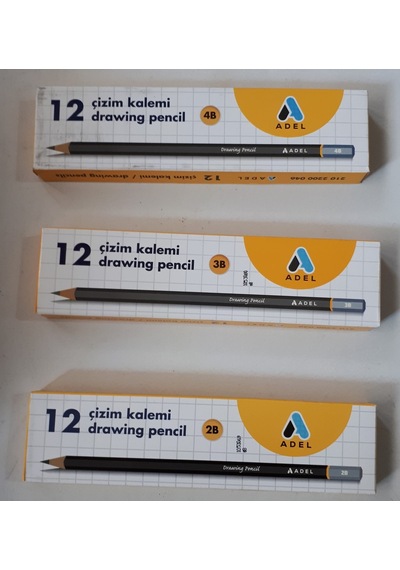 Dereceli Kalem 2 B-3 B-4 B Adel Marka 12 Ser Adetli 3 Kutu