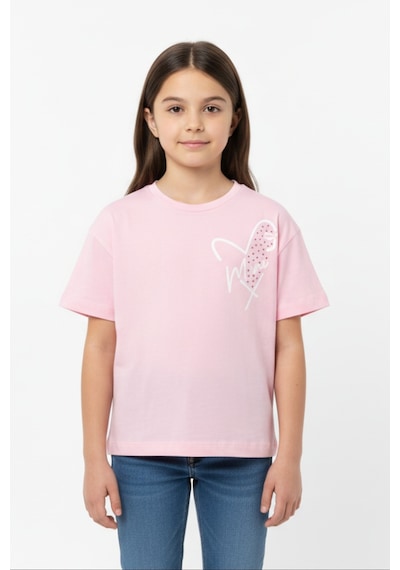 Toontoy Kids Toontoy Kız Çocuk Fiyonk Tül Detaylı Taşlı Kalp Baskılı Tişört Açık Pembe Toontoy Kids Toontoy Kız Çocuk Fiyonk Tül Detaylı Taşlı Kalp Baskılı Tişört Açık Pembe