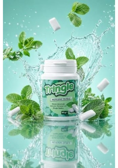 Tringle Nane Aromalı Draje Sakız60 G Şekersiz Tatlandırıcılı Sakız Ferah Nane Aromalı Pratik Draje Sakız Günlük Kullanıma Uygun
