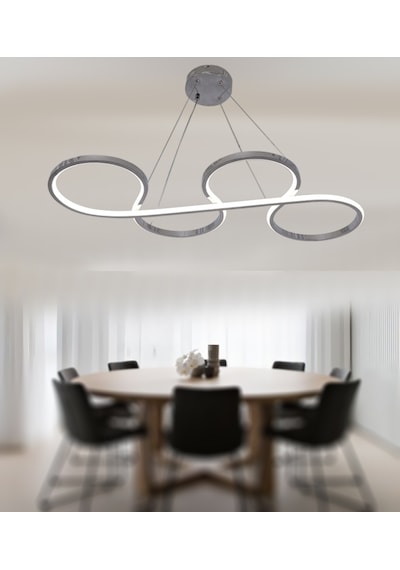 Tt025-kr Tt Aydınlatma Yılan Modeli Krom Kaplama Gün Işığı Led Av Krom
