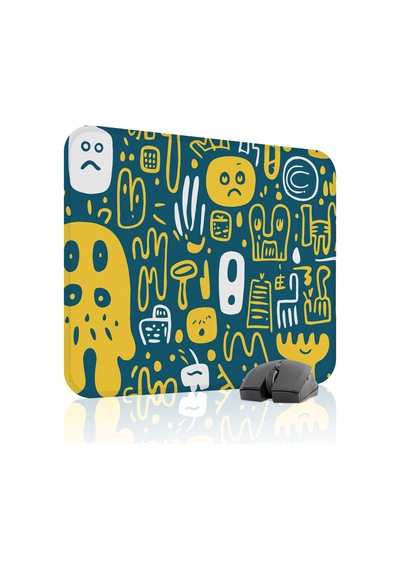 İllüstrasyon Kaymaz Dikişli Kauçuk Oyuncu Mousepad V2 - 48x40 Xl Gaming Mouse Pad Fare Altlığı