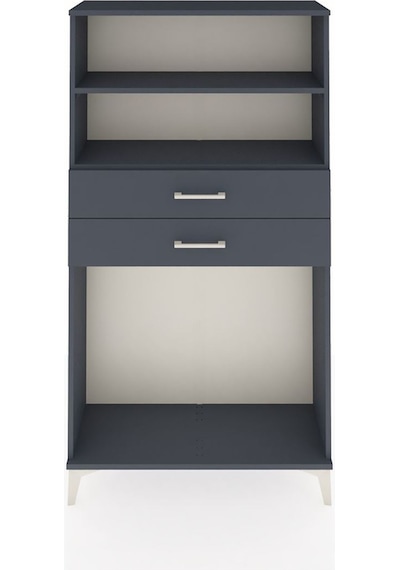 Arges Dolap 2 Raflı 2 Çekmeceli 88x30x163 Antrasit-antrasit Antrasit