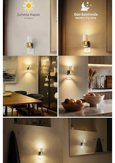 Neo Vista Led Sensörlü Aplik Gece Lambası, Duvar Tipi, Modern Tasarım, İç Mekan Aydınlatması
