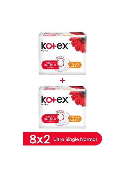 Kotex Ultra Hijyenik Ped Normal 2 x 8'li