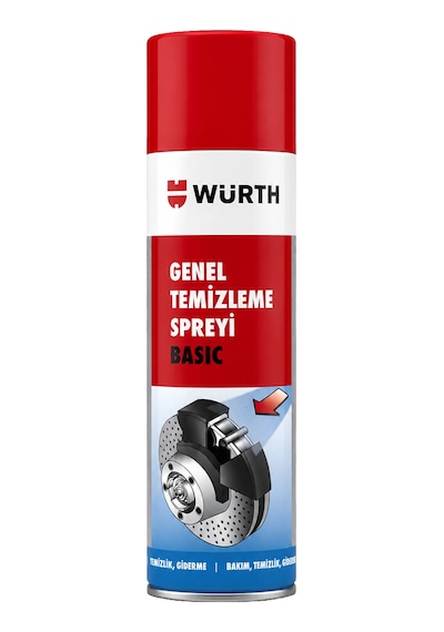 Würth Genel Temizleme Spreyi Basic 500 Ml - Yüksek Performanslı Fren Balata Ve Yağ Sökücü