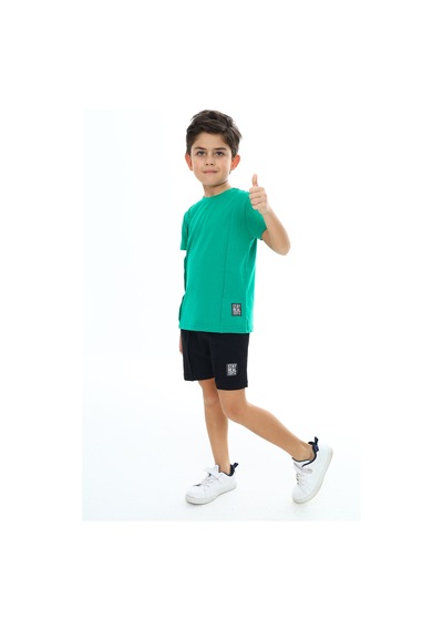 Toontoy Kids Toontoy Erkek Çocuk Şortlu Takım Koyu Yeşil