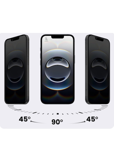 Apple iPhone 17e Uyumlu Içi Kadife Lansman Kılıf Ve Hayalet Privacy Tam Kaplayan Cam Ekran Koruyucu Kırmızı