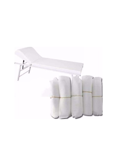 Lastikli Beyaz Sedye Örtüsü 80 x 220 100 Adet