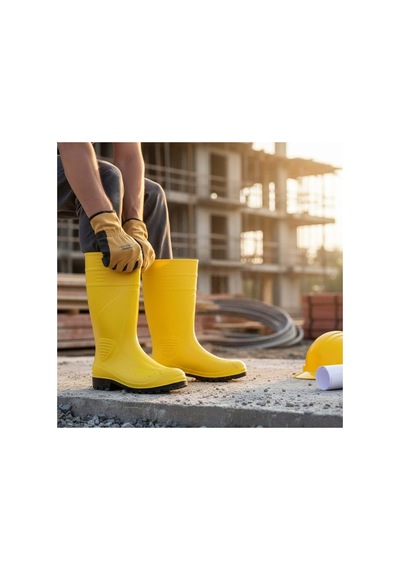Pvc Uzun Çizme 35 Numara Sarı