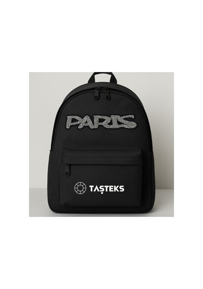 Taşlı Ütülenebilen Veya Sticker Olarak Kullanılabilen Paris Yazı Modeli
