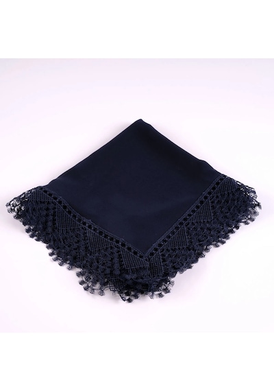 İğne Oyalı Şal Namaz Örtüsü, 144x68 Cm. Lacivert Lacivert