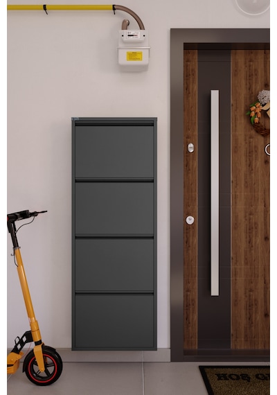 Ceha 4'lü Metal Ayakkabılık - Füme K.AYK-4 /AB7979