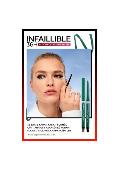 L'Oreal Paris Infaillable Automatic Jel Göz Kalemi Zümrüt Yeşili