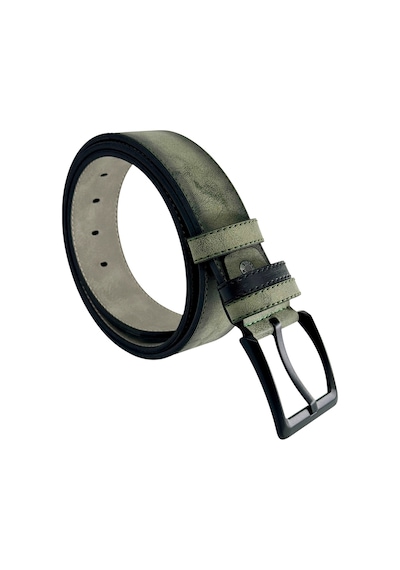 Süzer Deri 4.5 Cm. Spor Süet Suni Deri Lacivert Köprülü Erkek Kemer Haki Yeşil