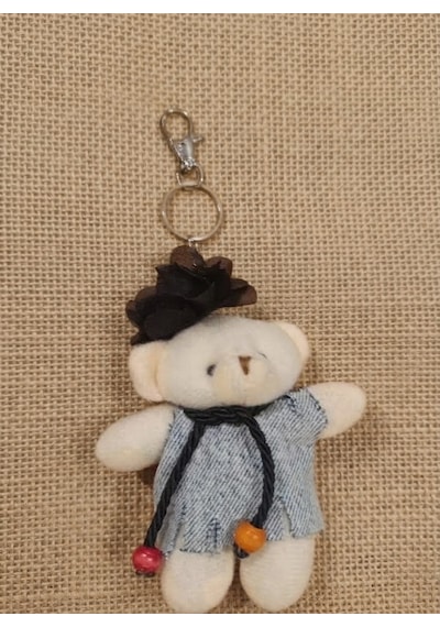 Peluş Ayıcıklı Çanta Aksesuarı Ve Anahtarlık Charm Gümüş 98835891