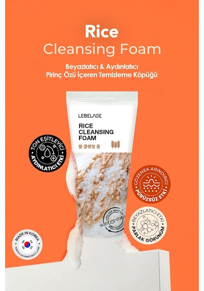 Lebelage Kore Pirinç Özü İçeren Aydınlatıcı Temizleme Köpüğü Lebelage Korean Rice Cleansing Foam
