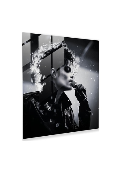 Michael Jackson Monokrom Cam Tablo - Monokrom Fotoğraf İle Modern Duvar Dekoru