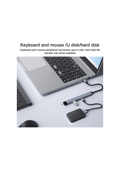 Pd 100w 5in1 Type-c To Usb Çoklayıcı Çevirici Hub 5 Port / 2xusb