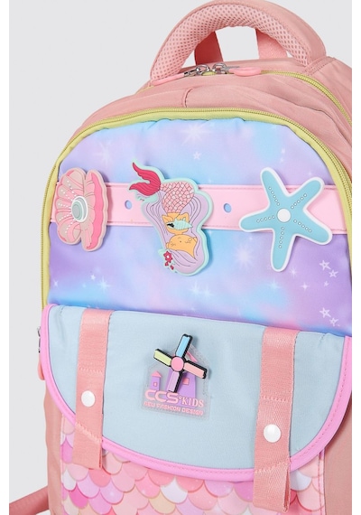 Ççs Kids Premium Okul Çanta Seti 3'lü İlkokul Ortaokul Sırt Çantası Termal Beslenme Çantası Kalemlik Pembe 51980