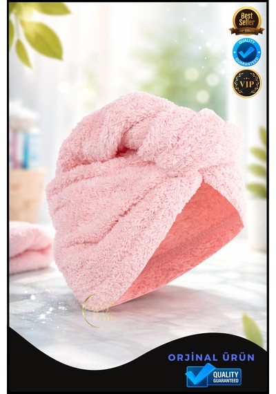 Mikrofiber Saç Havlusu Hızlı Kuruyan, Yumuşak Ve Hafif Farklı Renk Seçenekleri Pembe