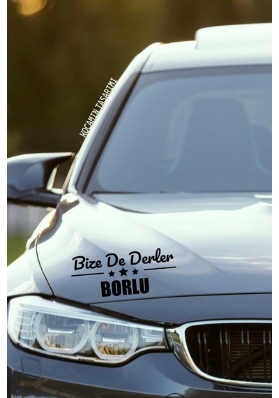Niğde Bor Klasik Siyah Sticker Niğde Bize De Derler Borlu 40x15 Cm Araba Çıkartma 40 CM - Siyah