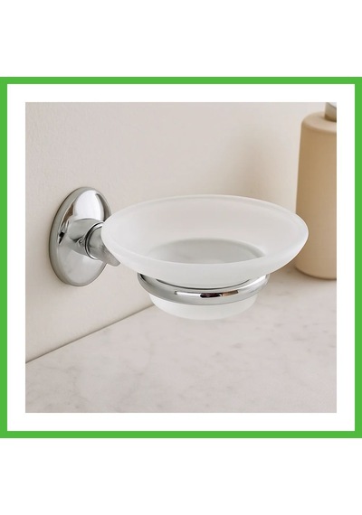 Vaveni Banyo Katı Sabunluk - Plastik, Krom Metal Tutacaklı Arz