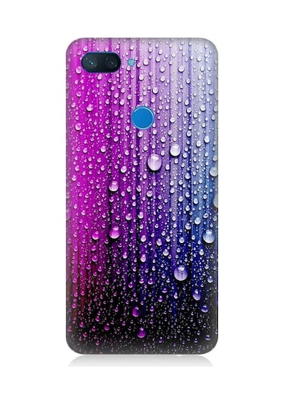 Xiaomi Mi 8 Lite Uyumlu Renki Damlalar Desenli Silikon Kılıf