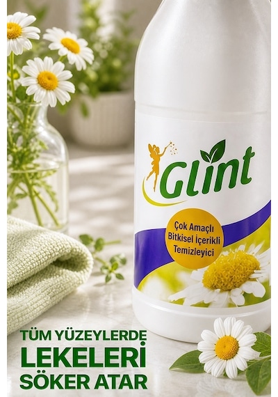 Glint Çok Amaçlı Bitkisel İçerikli Temizleyici Yağ Çözücü Ve Kireç Sökücü Tekli