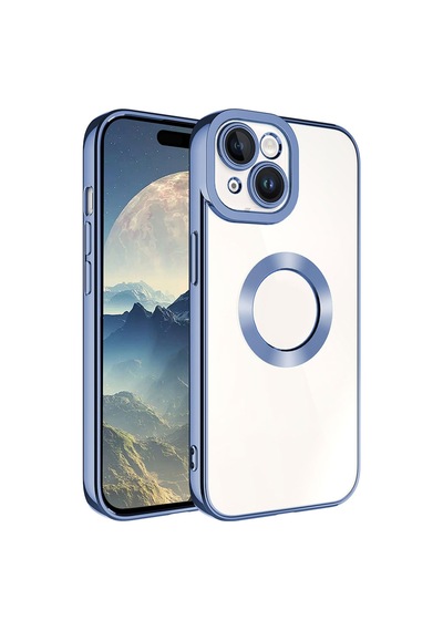 Apple İphone 15 Uyumlu Logo Gösteren Kamera Korumalı Renkli Tasarım Kılıf