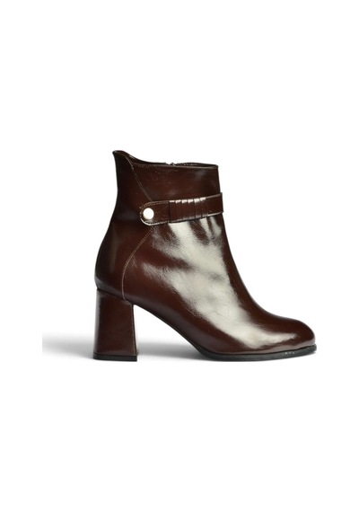 Fox Shoes Z260549660 Kahverengi Rustik Kalın Topuklu Kadın Bot