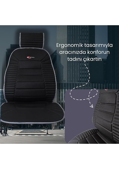 Space Oto Koltuk Minderi, Toyota Araçlara Uyumlu 2'li Set Özel Tasarım Minder Premium 001