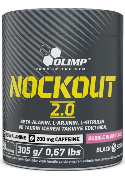 Olimp Nockout 2.0 Pre-Workout 305 Gram 50 Servis Sakız Aromalı