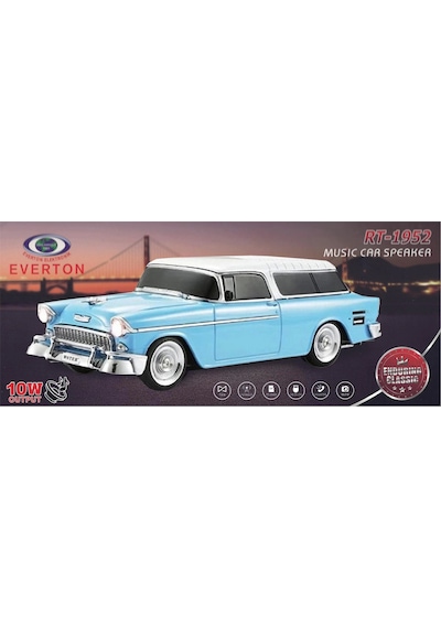 Everton Rt-1941 Lacivert Arabalı Bluetooth Fm-usb-tf-aux Şarjlı Nostaljik Radyo