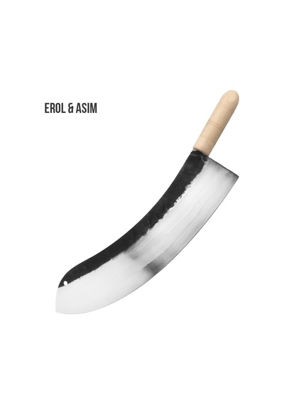 Ahşap Saplı Karbon Çelik Zırh 55 Cm