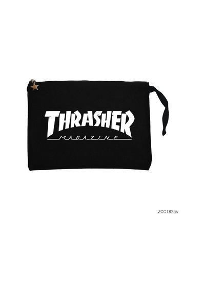 Zepplin Giyim Thrasher Magazine Classic Siyah Clutch Astarlı Cüzdan