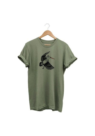 Widi Çulluk Baskılı Yeşil T-shirt Yeşil