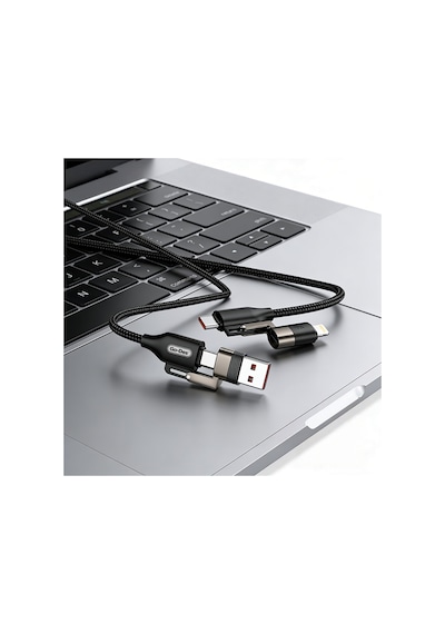 Go Des Gd-uc831 4in1 Pd Çoklu Usb-a + Type-c To Type-c + Lightning Şarj Data Kablosu 65w 1.2m Siyah