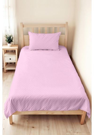 Pudra Pastel Kapitone Genç Odası Tek Kişilik Pike Takımı - Lila 160x220 Cm Kapitone Yatak Örtüsü Pastel Çayır Kırıntısı