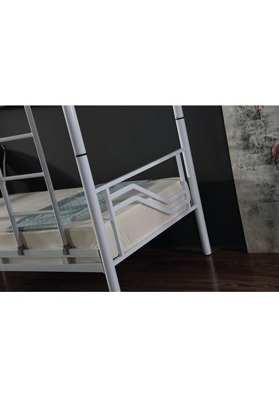 Ranzaci Solid Ranza 90x190 Genç Çocuk Yatak Odası Metal Ranza Beyaz
