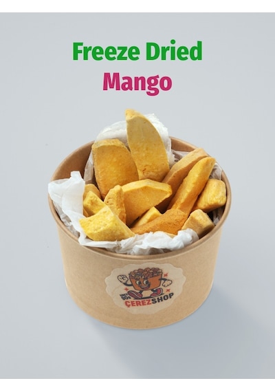 Mango Kuru Meyve Cipsi Dondurularak Kurutulmuş Freeze Dried Mango %100 Doğal Glutensiz Atıştırmalık 25g 25 G