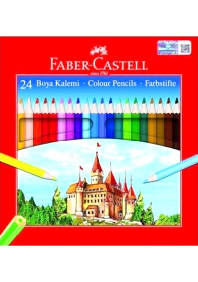 Faber Castell Kuru Boya 24lü Karton Kutu - 3 Adet Çok Renkli