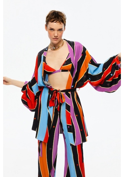 N23yn11075 Nocturne Kimono Varyant Çok Renkli