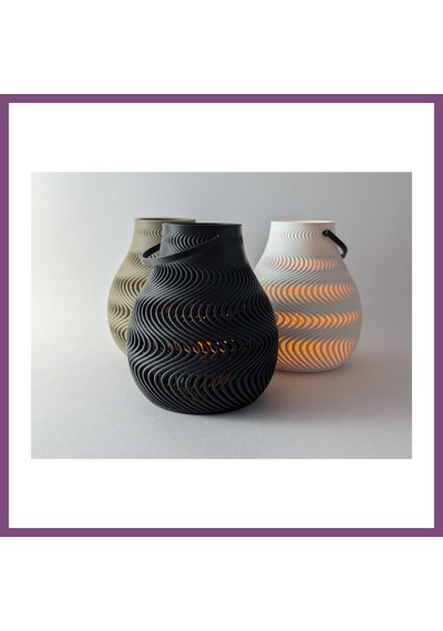 Twin Store 3d Baskı Dalga Desenli Tealight Mumluk Modern Led Mum Tutucu Dekoratif Işıklı Bzstwın Çok Renkli